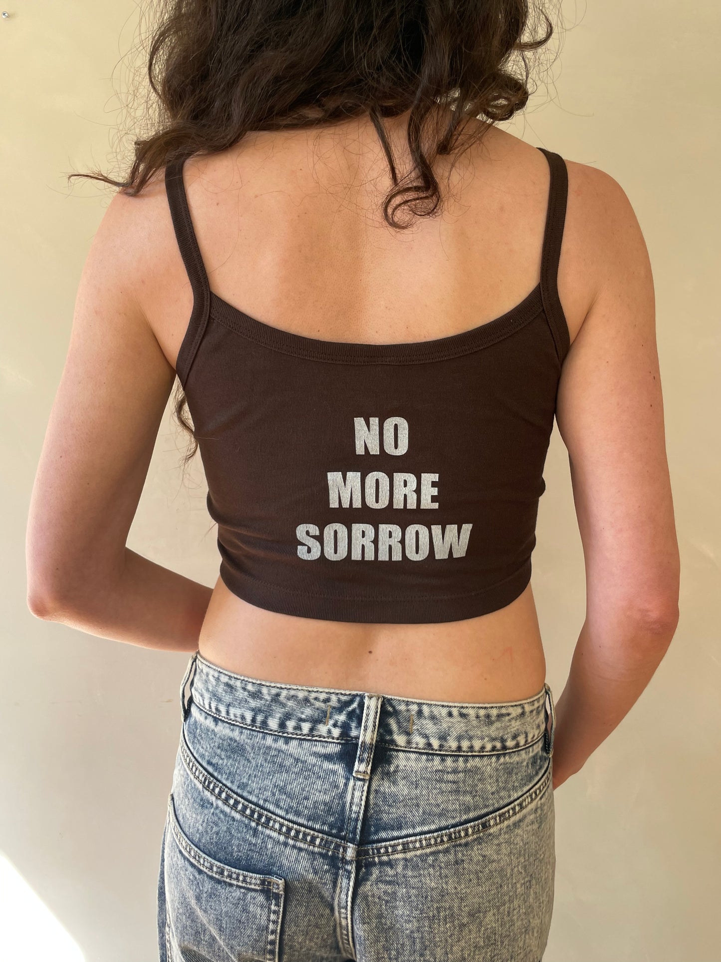 Ari Dayan: Ozempic Crop Tank Brown