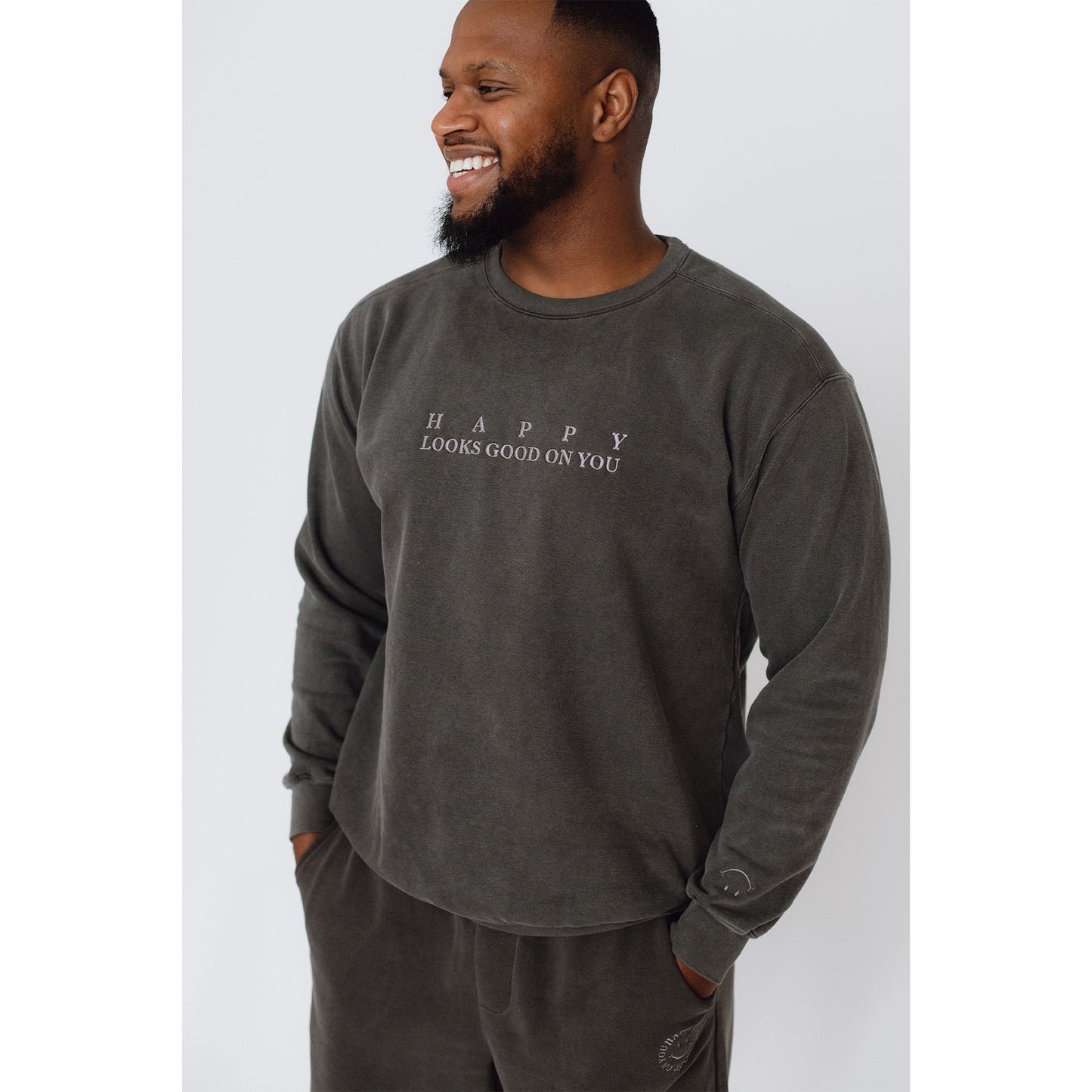 Aysha Harun: Charcoal Grey Crewneck