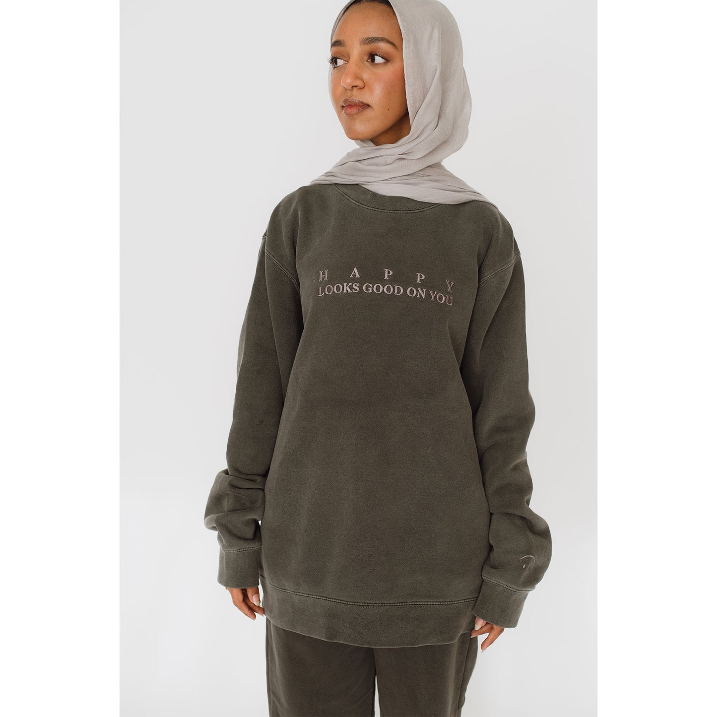 Aysha Harun: Charcoal Grey Crewneck