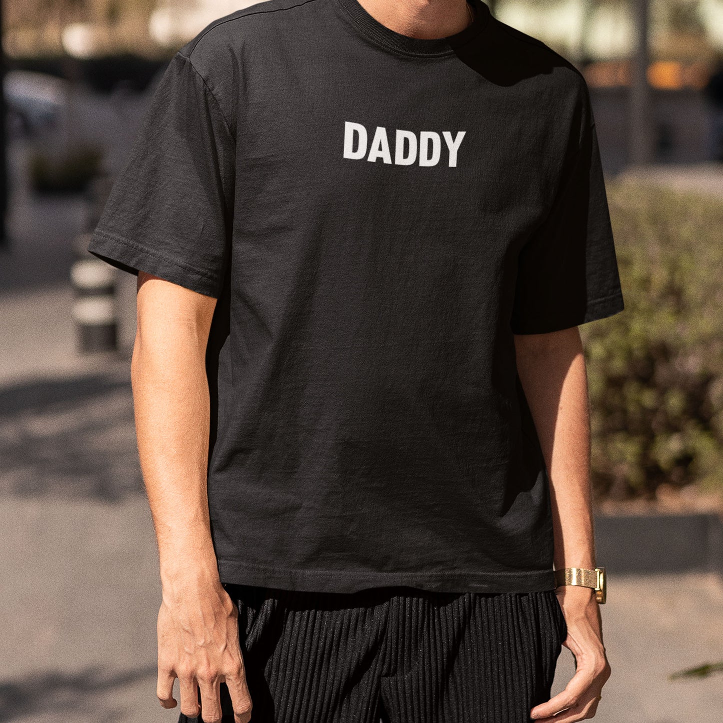 Ruba: DADDY Plain Black Tee