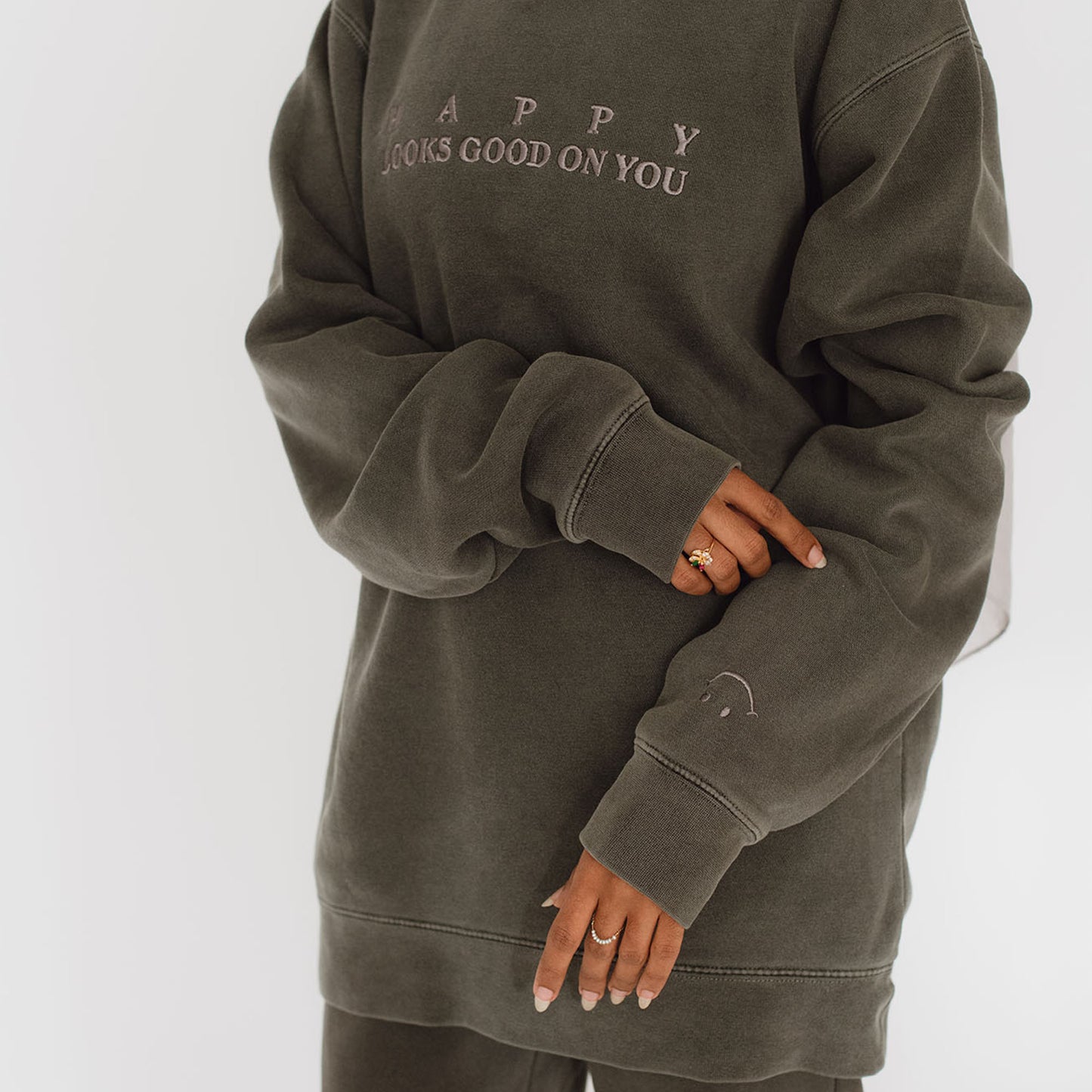 Aysha Harun: Charcoal Grey Crewneck