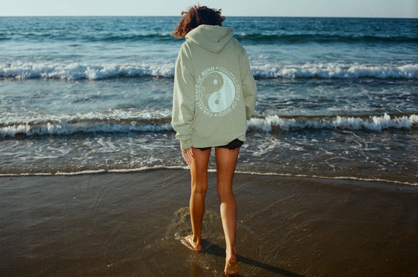 Elena Taber: Coastal State of Mind Hoodie- Green