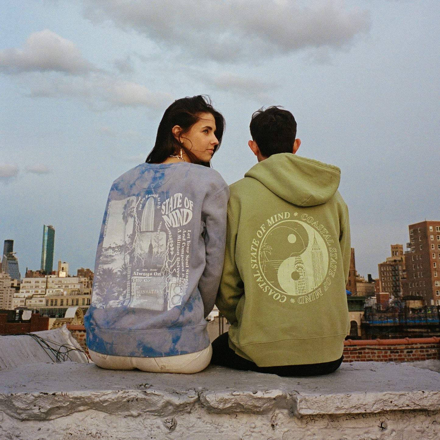 Elena Taber: Coastal State of Mind Hoodie- Green