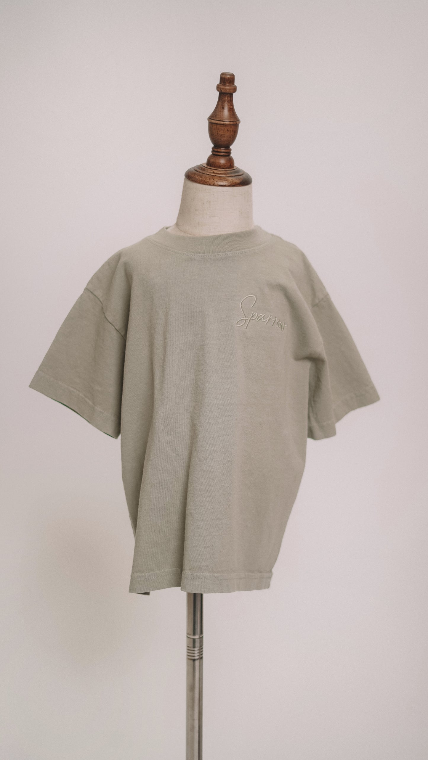 Britt Balyn: Embroidered Kid’s Sage Sparrow T-Shirt